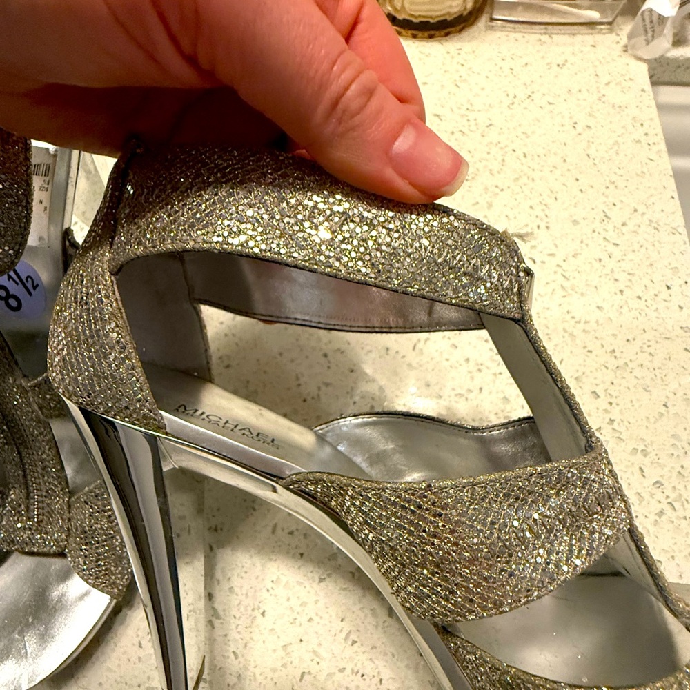 Michael Kors Rhinestone Silver Heels